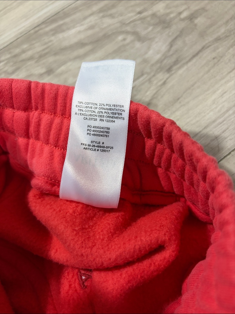 Aritzia Red Athletic Dolphin Shorts with White Trim - Picture 8 of 8
